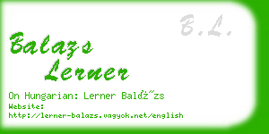 balazs lerner business card